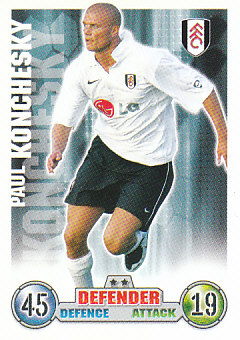 Paul Konchesky Fulham 2007/08 Topps Match Attax #133